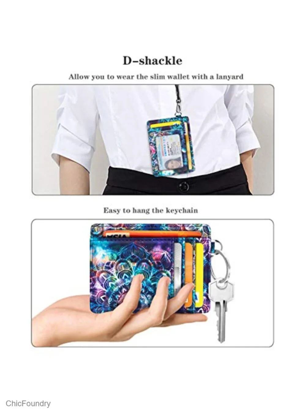 Minimalist Slim Faux Leather RFID Blocking Card Holder Wallet for Women